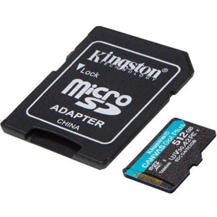 Tarjeta de Memoria Kingston CANVAS Go! Plus 512GB microSD XC con Adaptador/ Clase 10/ 200MBs - Imagen 2