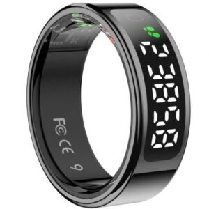 Anillo Inteligente Leotec Kör Mau Smart Ring Talla 8/ Ø18.3mm/ Notificaciones/ Frecuencia Cardíaca/ Negro