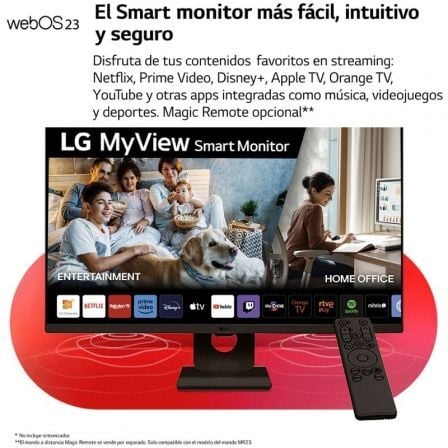 Smart Monitor LG MyView 32SR50F-B 31.5"/ Full HD/ Multimedia/ Smart TV/ Negro - Imagen 2