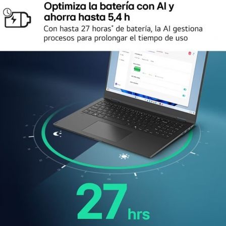Portátil LG Gram 15Z80T-G.AU88B Ryzen AI 7-350/ 32GB/ 1TB SSD/ 15.6"/ Win11 - Imagen 3