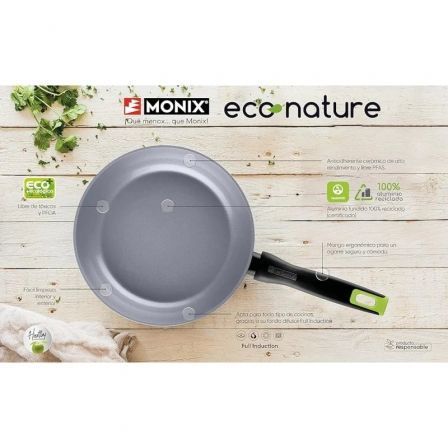 Sartén Monix Eco Nature M261226/ Ø26cm/ Aluminio forjado/ Apta para Inducción - Imagen 3