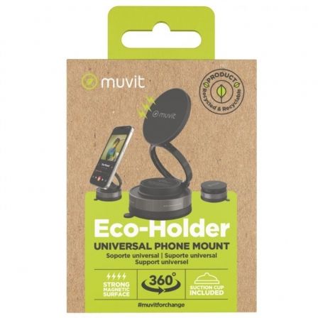 Soporte de Smartphone para Coche Muvit For Change MCCHL0035/ Negro - Imagen 4