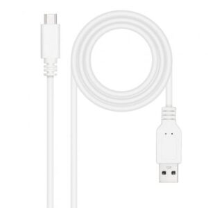 Cable USB 2.0 Nanocable 10.01.2101-L150-W/ USB Tipo-C Macho - USB Macho/ 480Mbps/ 1.5m/ Blanco