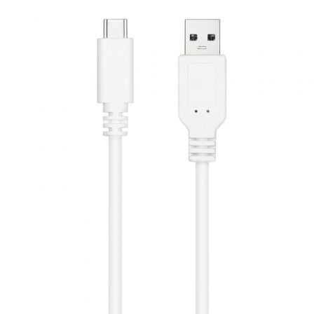 Cable USB 2.0 Nanocable 10.01.2101-L150-W/ USB Tipo-C Macho - USB Macho/ 480Mbps/ 1.5m/ Blanco - Imagen 2