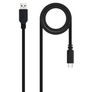 Cable USB 2.0 Nanocable 10.01.2101-L150/ USB Tipo-C Macho - USB Macho/ 480Mbps/ 1.5m/ Negro