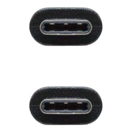 Cable USB 2.0 Tipo-C Nanocable 10.01.2302/ USB Tipo-C Macho - USB Tipo-C Macho/ 2m/ Negro - Imagen 2