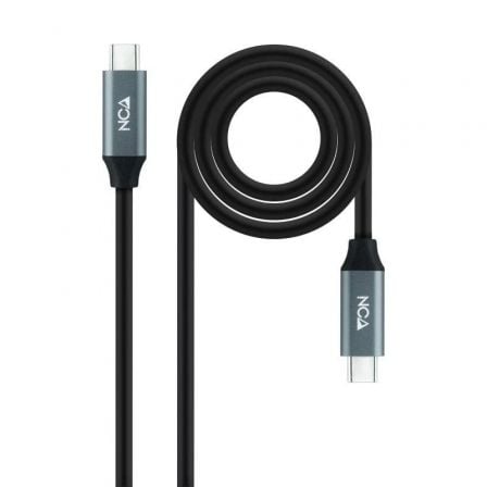 Cable USB 3.2 Tipo-C Nanocable 10.01.4303/ USB Tipo-C Macho - USB Tipo-C Macho/ 3m/ Gris y Negro - Imagen 2
