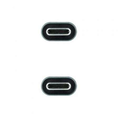 Cable USB 3.2 Tipo-C Nanocable 10.01.4303/ USB Tipo-C Macho - USB Tipo-C Macho/ 3m/ Gris y Negro - Imagen 3