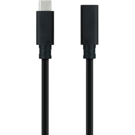 Cable Alargador USB Tipo-C 3.2 Nanocable 10.01.4500/ USB Tipo-C Macho - USB Tipo-C Hembra/ 50cm/ Negro - Imagen 2