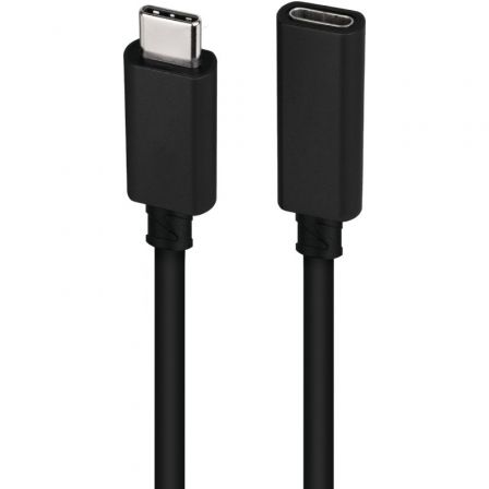Cable Alargador USB Tipo-C 3.2 Nanocable 10.01.4500/ USB Tipo-C Macho - USB Tipo-C Hembra/ 50cm/ Negro - Imagen 3