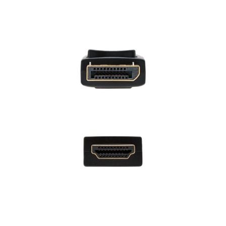 Cable DisplayPort Nanocable 10.15.4302/ DisplayPort Macho - HDMI Macho/ 2m/ Negro - Imagen 2