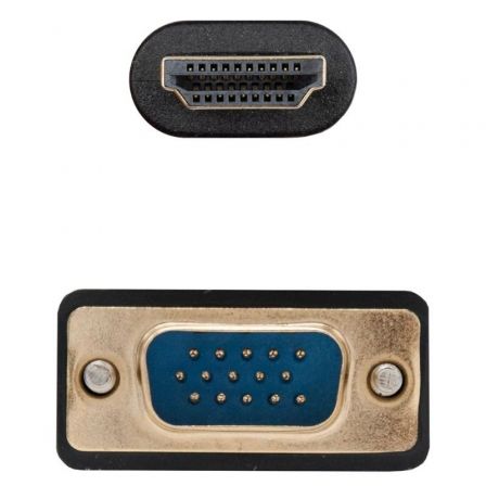 Cable Conversor Nanocable 10.15.4602/ VGA Macho - HDMI 8K Macho/ 1.8m/ Negro - Imagen 3