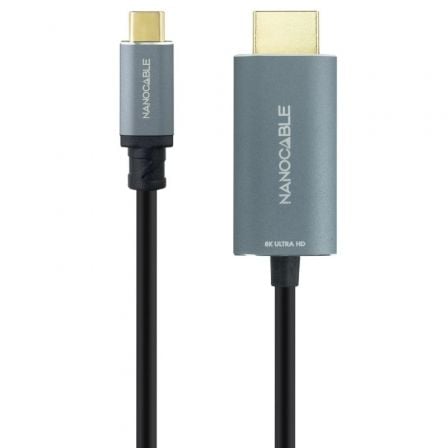 Cable Conversor Nanocable 10.15.5162/ USB Tipo-C Macho - HDMI Macho/ 1.8m/ Negro - Imagen 2