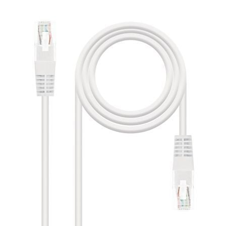 Cable de Red RJ45 UTP Nanocable 10.20.0402-W Cat.6/ 2m/ Blanco - Imagen 2