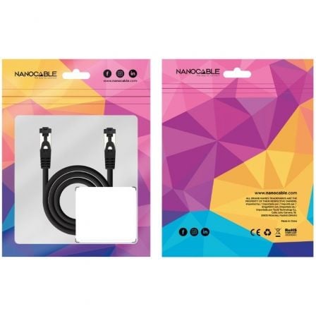 Cable de Red RJ45 SSTP Nanocable 10.20.2001-BK Cat.8.1/ 1m/ Negro - Imagen 2