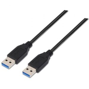Cable USB 3.0 Nanocable 10.01.1002-BK/ USB Macho - USB Macho/ 5Gbps/ 2m/ Negro