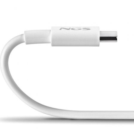 Cable USB 2.0 Tipo-C NGS ZYRO 60W-1/ USB Tipo-C Macho - USB Tipo-C Macho/ Hasta 60W/ 480Mbps/ 1m/ Blanco - Imagen 4