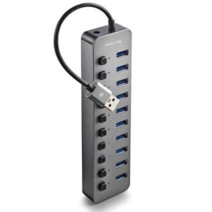 Hub USB NGS IHUB10/ 10xUSB 3.0/ Gris