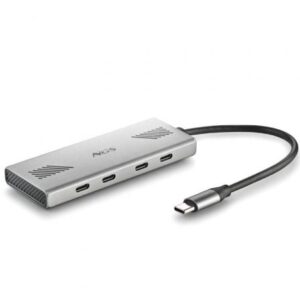 Hub USB Tipo-C NGS Wonder4-C/ 4xUSB Tipo-C/ Gris