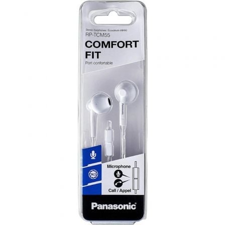 Auriculares Intrauditivos Panasonic RP-TCM55/ con Micrófono/ Jack 3.5/ Blancos - Imagen 4