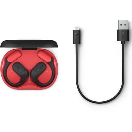 Auriculares Deportivos Bluetooth Philips TAA6709BK con estuche de carga/ Autonomía 7h/ Negros y Rojos - Imagen 5