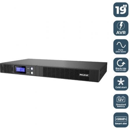 SAI Línea Interactiva Phasak Protekt Slim Rack/ 750VA-450W/ 4 Salidas/ Formato Rack - Imagen 4