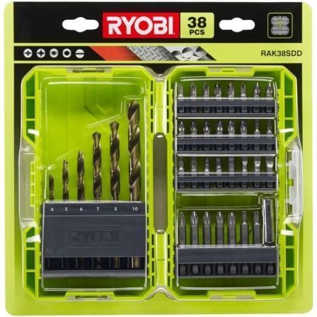 Estuche de 38 Puntas para Perforación y Atornillar Ryobi RAK38SDD - Imagen 2