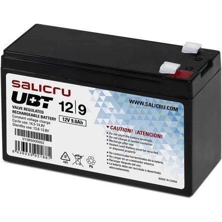 Batería Salicru UBT 12/9 compatible con SAI Salicru según especificaciones - Imagen 2