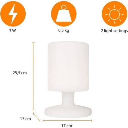 Lámpara de Mesa Smartwares 5000.472/ 4.7W/ Blanca - Imagen 3
