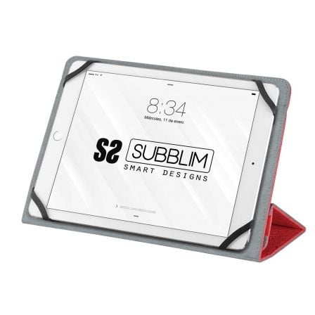 Funda Subblim Clever Stand para Tablets de 9"-10.1"/ Roja - Imagen 4