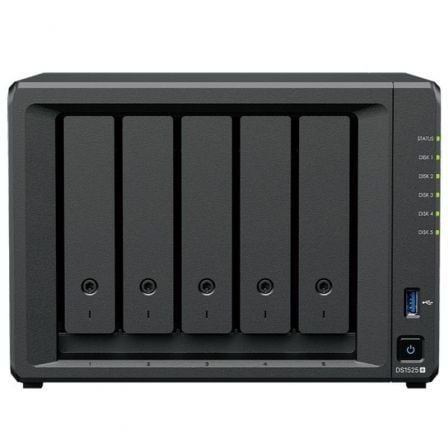 NAS Synology Diskstation DS1525+/ 5 Bahías 3.5"- 2.5"/ 8GB DDR4/ Formato Torre