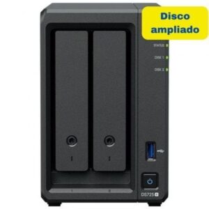 NAS Synology Diskstation DS725+/ 2 Bahías 3.5"- 2.5"/ 4GB DDR4/ 8TB/ Formato Torre