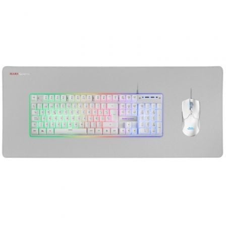 Pack Gaming Mars Gaming MCPX/ Teclado H-MECH + Ratón Óptico + Alfombrilla/ Blanco - Imagen 4