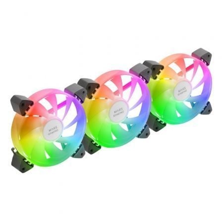 Pack 3 Ventiladores Mars Gaming MF-3A/ 12cm/ ARGB - Imagen 2