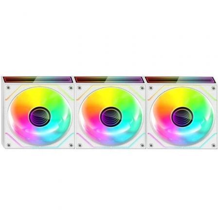 Pack 3 Ventiladores Mars Gaming MF-3DPROKIT/ 12cm + HUB + Mando a Distancia/ ARGB/ Blanco - Imagen 4