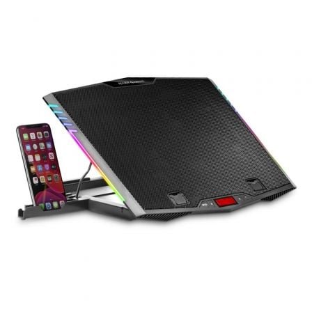 Soporte Refrigerante Mars Gaming MNBC5 para Portátiles hasta 17.3"/ Iluminación LED - Imagen 2