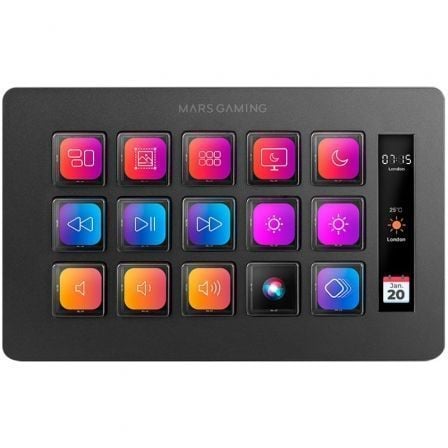 Stream Deck Slim Mars Gaming MSD-ONE/ 15 Teclas LCD/ Negro - Imagen 3