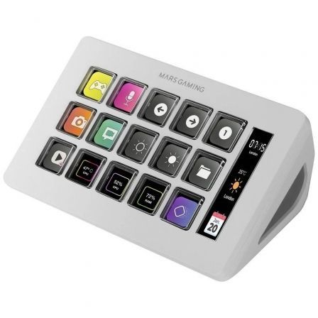 Stream Deck Slim Mars Gaming MSD-ONE/ 15 Teclas LCD/ Blanco - Imagen 3