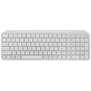 Teclado Compacto Inalámbrico por Bluetooth Mars Gaming MK-SILENKEYS/ Blanco
