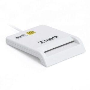 Lector de DNI TooQ TQR-210W/ USB 2.0/ Blanco