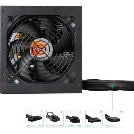 Fuente de Alimentación TooQ TQHELIOS-750SP/ 750W/ Ventilador 12cm/ 80 Plus Bronze - Imagen 3