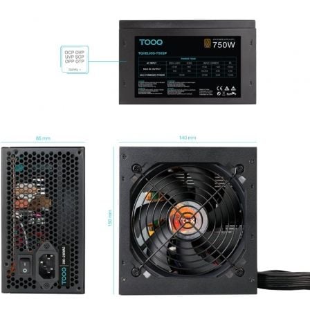 Fuente de Alimentación TooQ TQHELIOS-750SP/ 750W/ Ventilador 12cm/ 80 Plus Bronze - Imagen 4