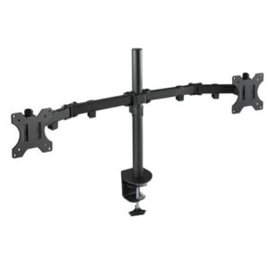 Soporte de Mesa para 2 Monitores TooQ DB1232TN-B/ Giratorio/ Inclinable/ hasta 8kg