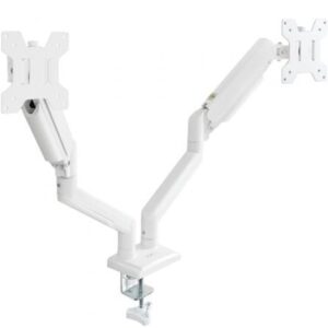 Soporte de Mesa para 2 Monitores TooQ DB1434TNR-W/ Giratorio/ Inclinable/ hasta 10kg