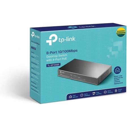 Switch TP-Link SF1008P 8 Puertos/ RJ-45 10/100 PoE - Imagen 3