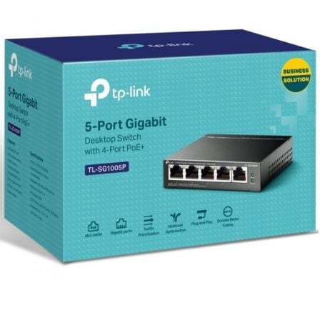 Switch TP-Link TL-SG1005P 5 Puertos/ RJ-45 10/100/1000 PoE - Imagen 2