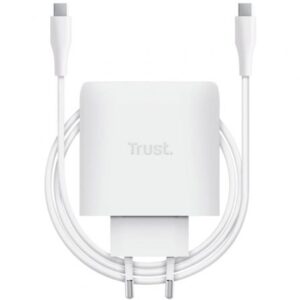 Cargador de Pared GaN Trust Maxo 65W/ 1xUSB Tipo-C/ Incluye Cable USB Tipo-C/ 65W