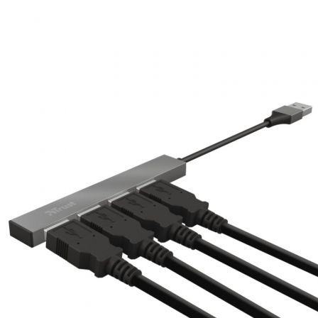 Hub USB 2.0 Trust Halyx/ 4xUSB/ Gris - Imagen 3