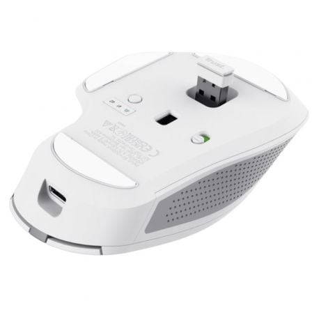 Ratón Inalámbrico por Bluetooth Trust Ozaa+/ Batería recargable/ Hasta 3200 DPI/ Blanco - Imagen 5