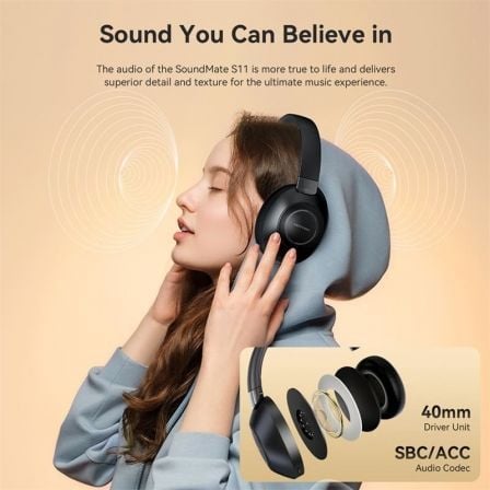 Auriculares Inalámbricos Vention SoundMate S11 NBBB0/ con Micrófono/ Bluetooth/ Negros - Imagen 3